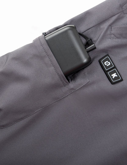 Women's Heated Bib Overalls - Grey