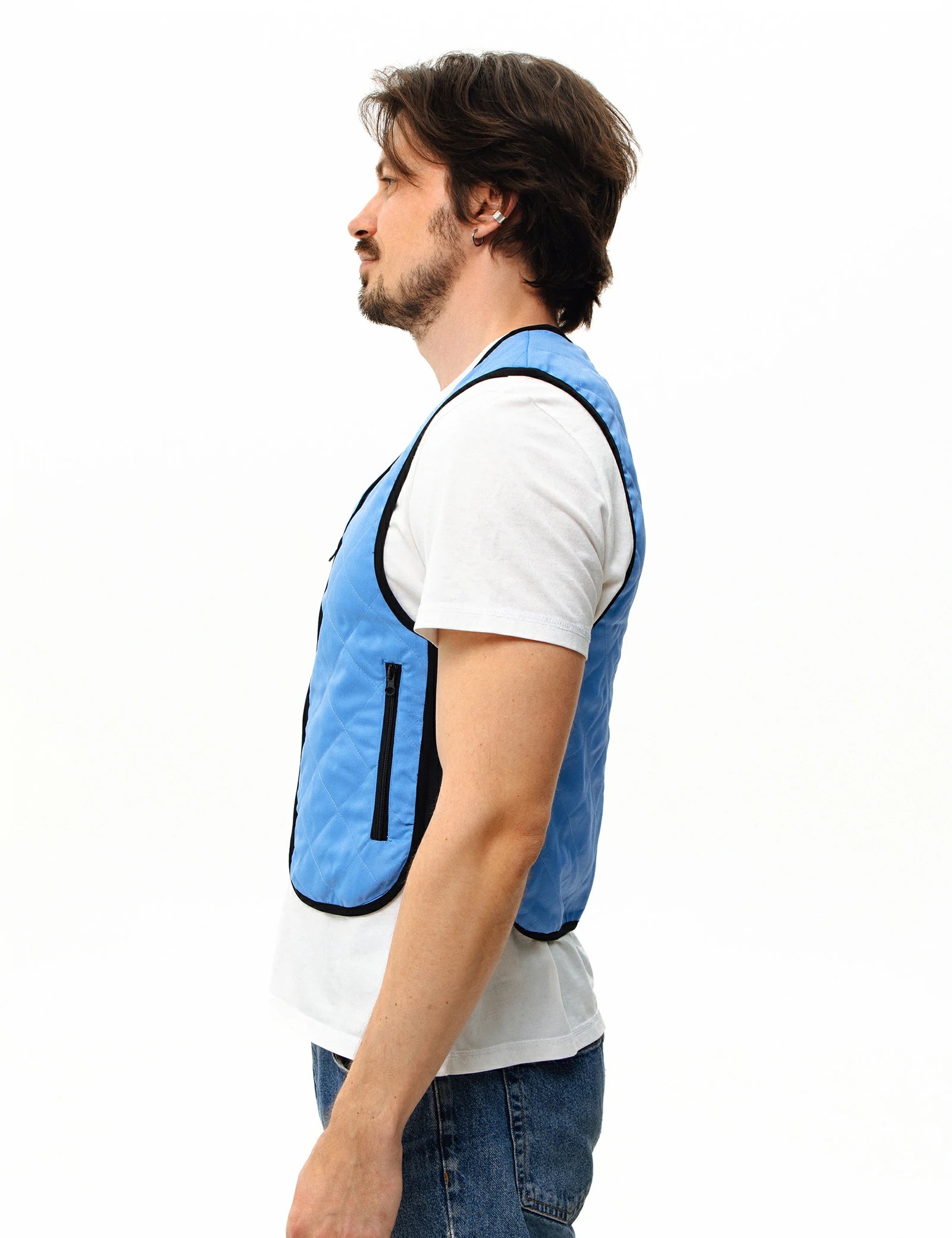 Cooling Vest with 12 Ice Packs - Blue