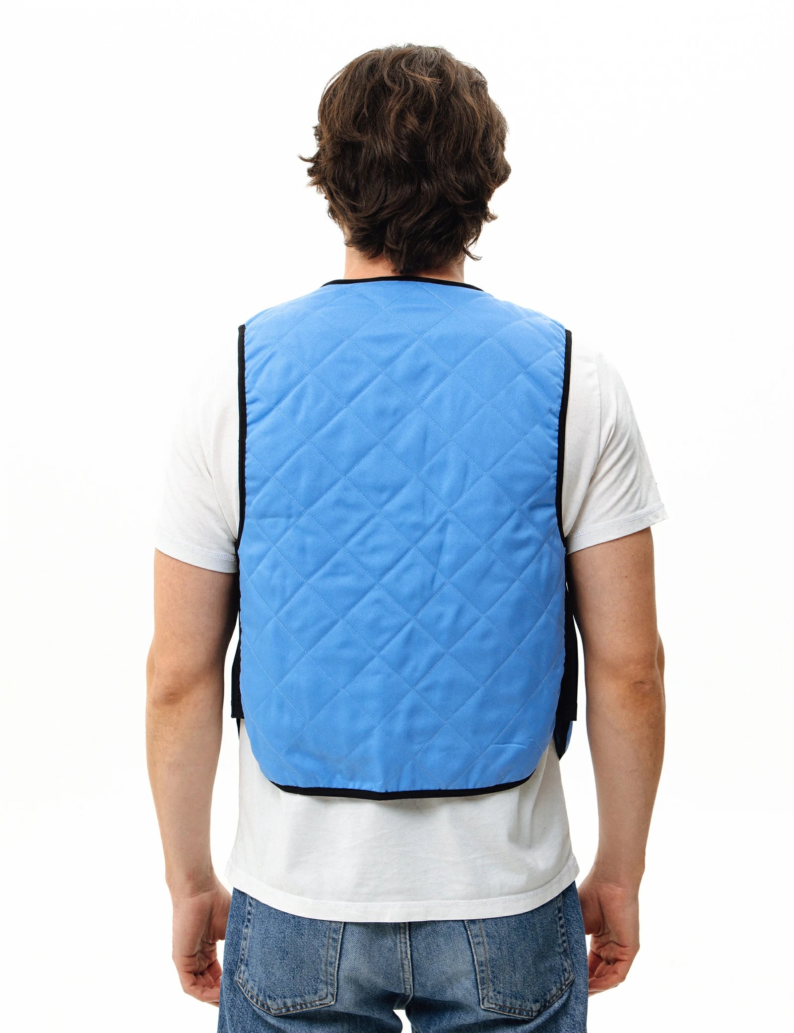 Cooling Vest with 12 Ice Packs - Blue