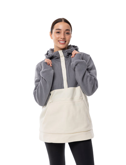 Women's Heated Half Snap Pullover - GreyW