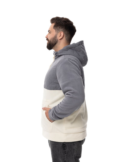 Men's Heated Half Snap Pullover - GreyW