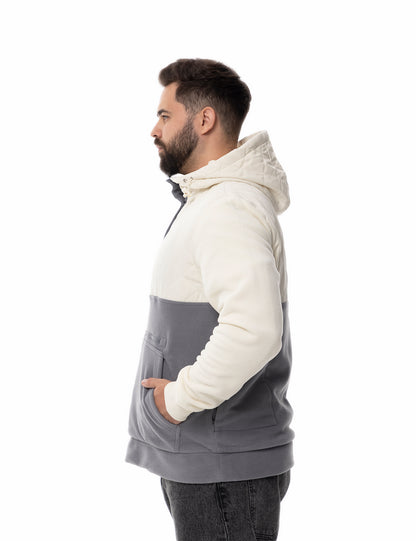 Men's Heated Half Snap Pullover - WhiteG