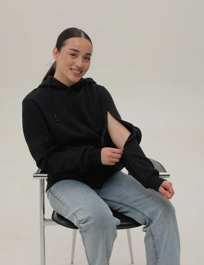 Relexit® Dialysis Hoodie with Built-In Eye Mask & Port Access Zippers