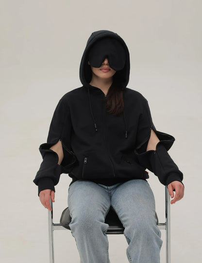 Relexit® Dialysis Hoodie with Built-In Eye Mask & Port Access Zippers