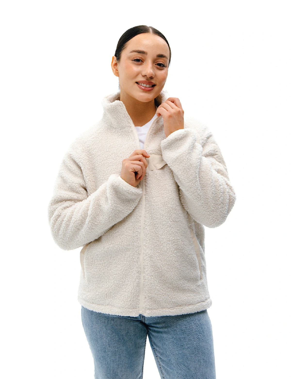 Womens Heated Sherpa Fleece Jacket 12V 16000mah Battery