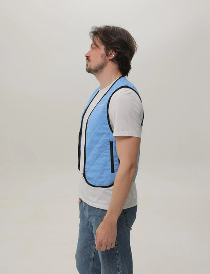 Cooling Vest with 12 Ice Packs - Blue