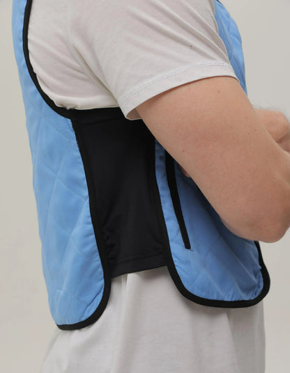 Cooling Vest with 12 Ice Packs - Blue