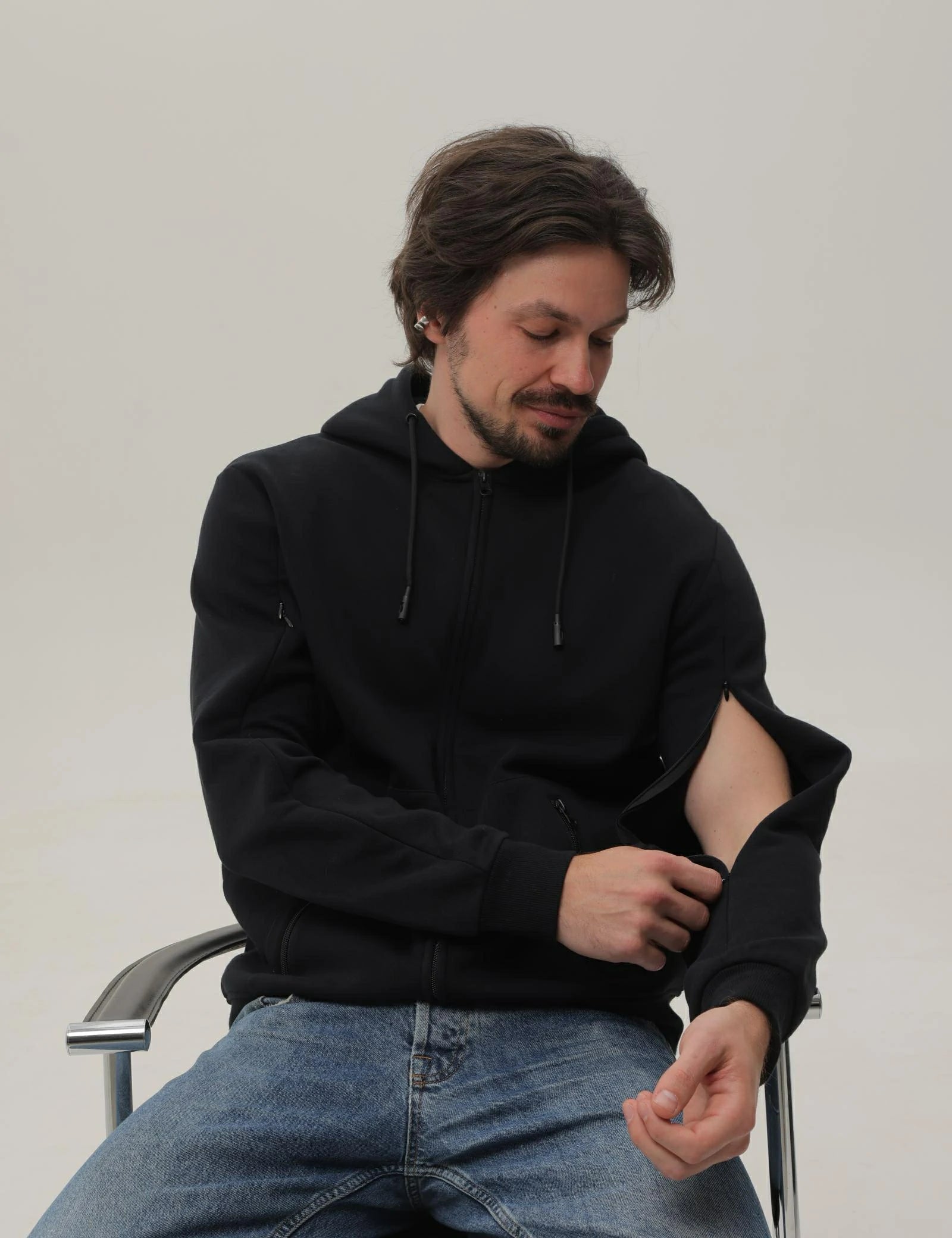 Relexit® Dialysis Hoodie with Built-In Eye Mask & Port Access Zippers