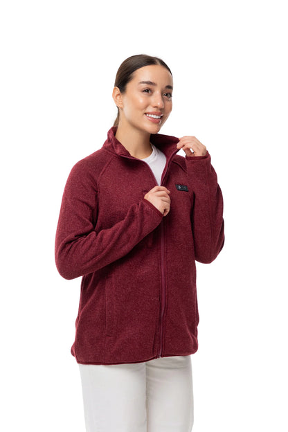 Women's Dual Control Heated Fleece Jacket with 12V 16000mah Battery