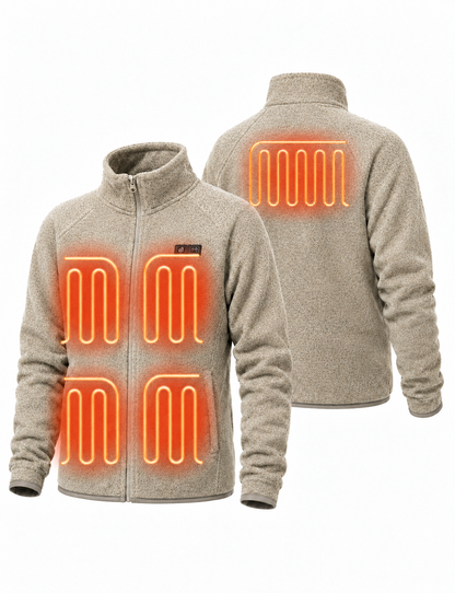 Men's Dual Control Heated Fleece Jacket with 12V 16000mah Battery