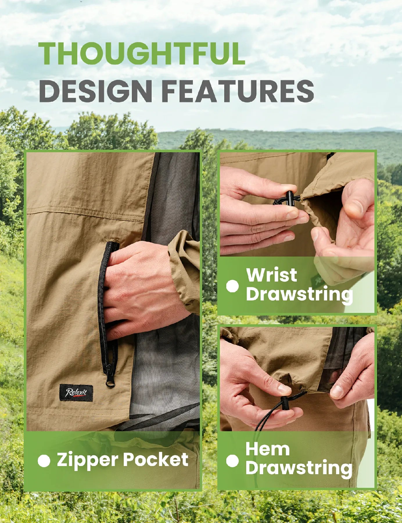 Relexit® Heavy-Duty Mesh Mosquito & Bug Jacket