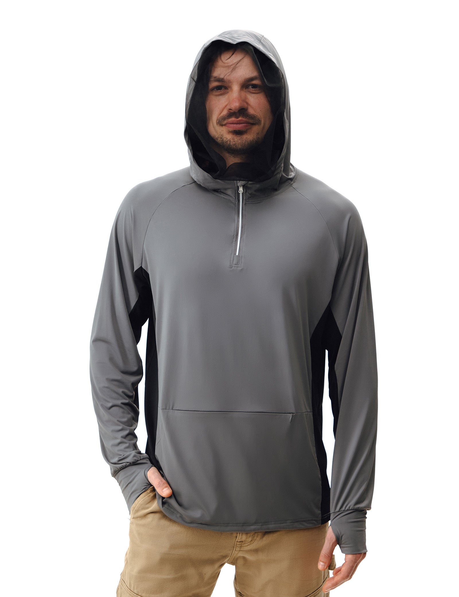 Men's UPF 50+ Sun Protection Bug Jacket - Grey