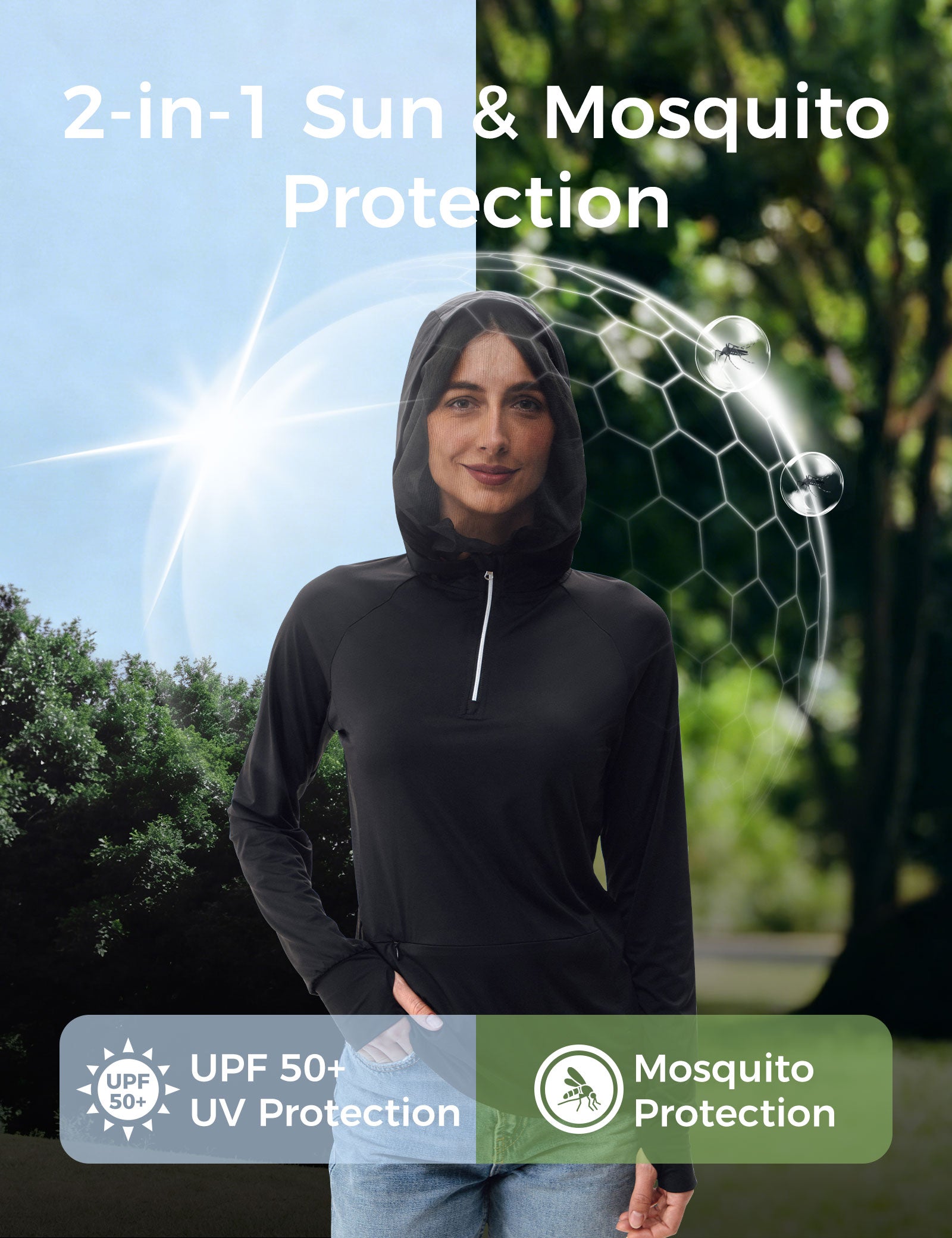Women's UPF 50+ Sun Protection Bug Jacket