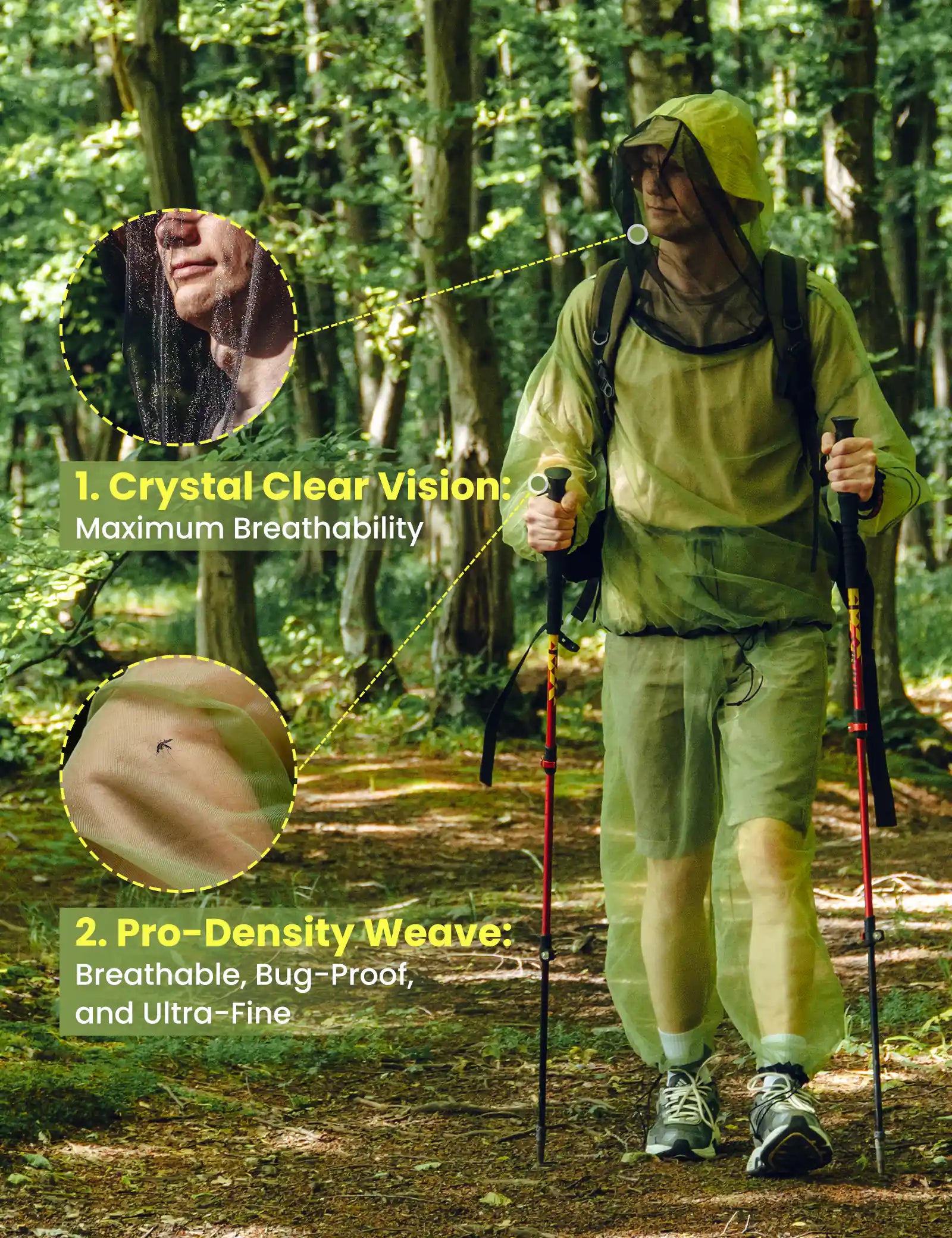 Chemical-Free Bug-Proof Mosquito Suit - Green