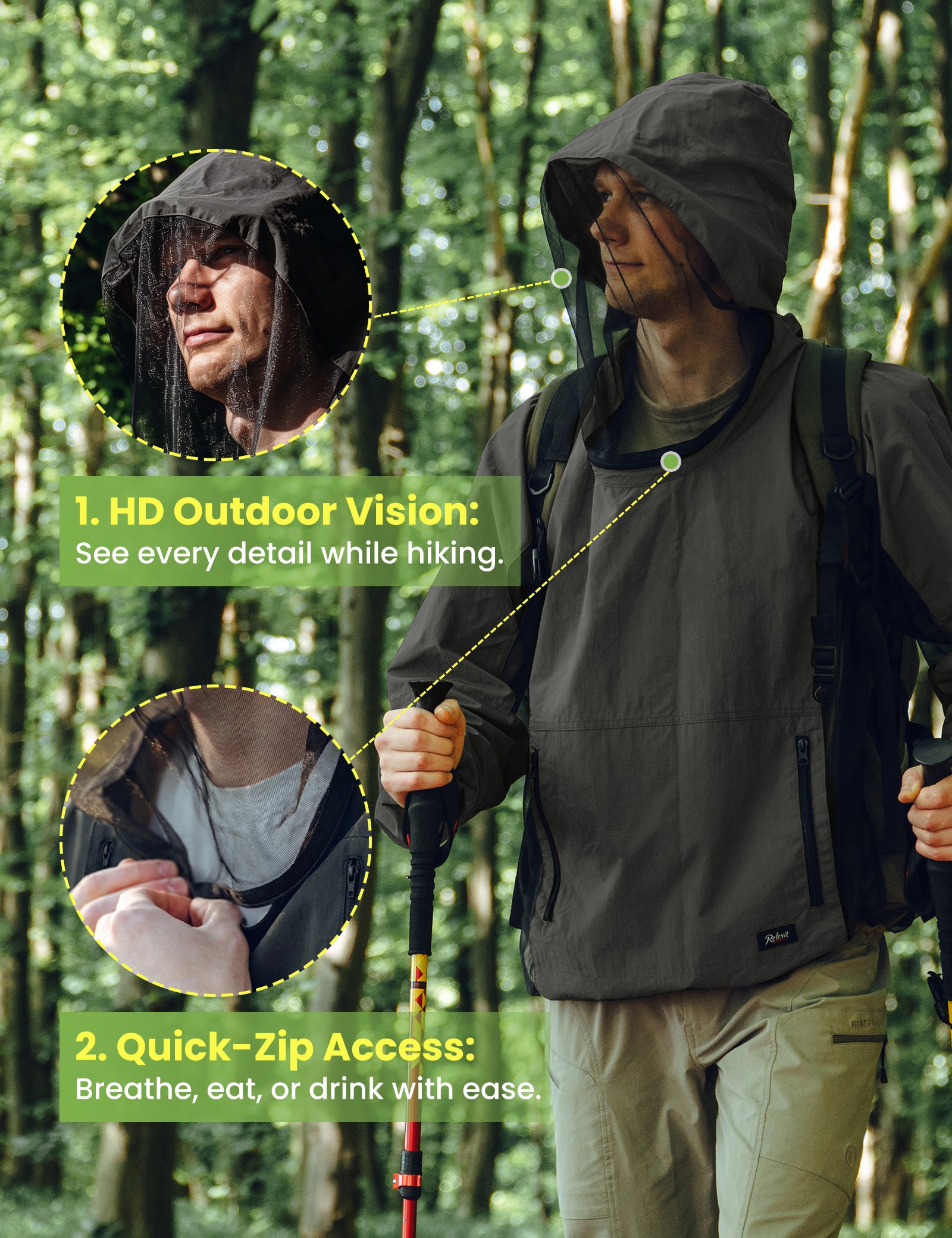 Relexit® Heavy-Duty Mesh Mosquito & Bug Jacket