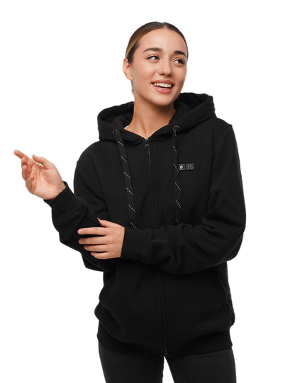 Women's Dual-Control Heated Hoodie - Black