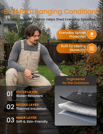 Men's Reflection Heated Bib Overalls with 12V 16000mah Battery