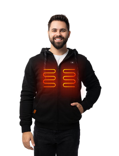 Men's Heated Hoodie - Black
