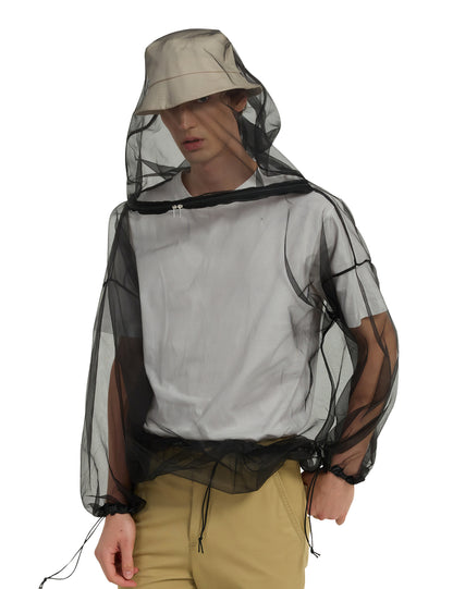 Unisex Chemical-Free Bug Proof Mosquito Jacket - Black