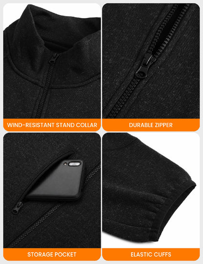 Veste polaire chauffante pour femmes grise (améliorée) 