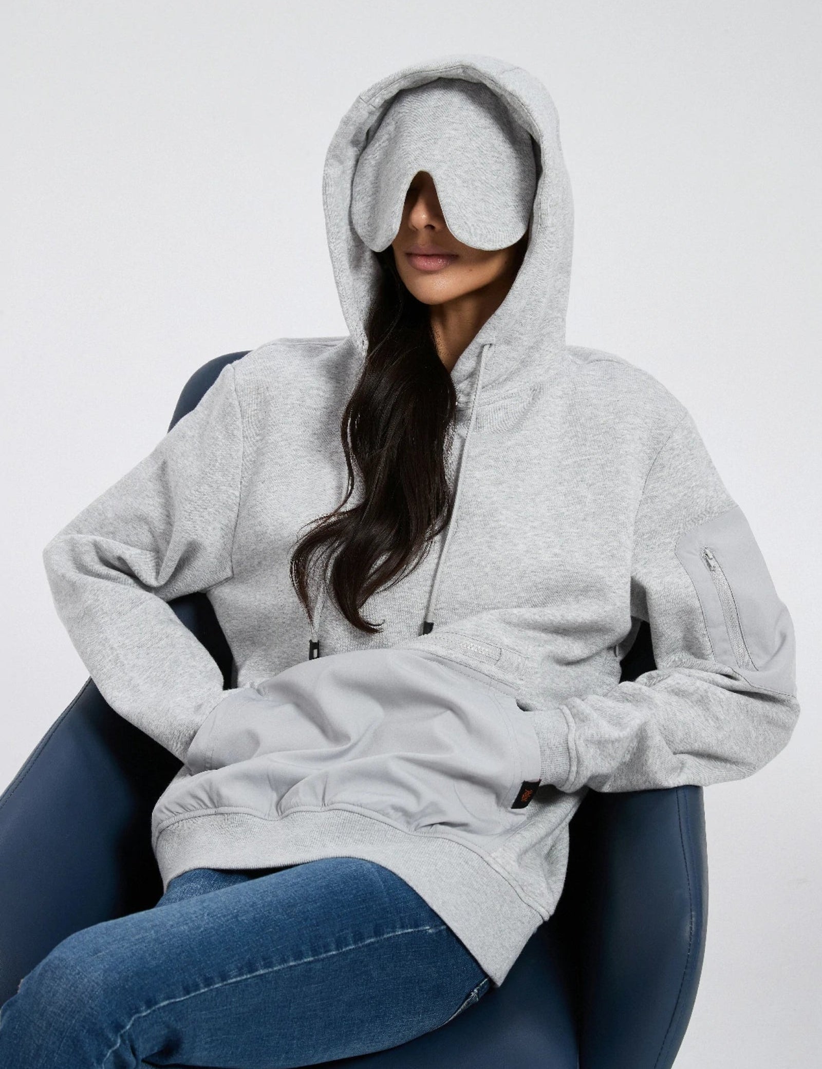 Relexit® All-in-One Airplane Travel Hoodie with Built-in Eye Mask