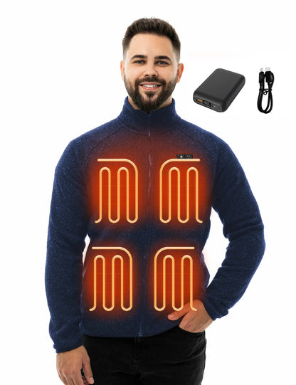 Veste polaire chauffante homme - Noir 
