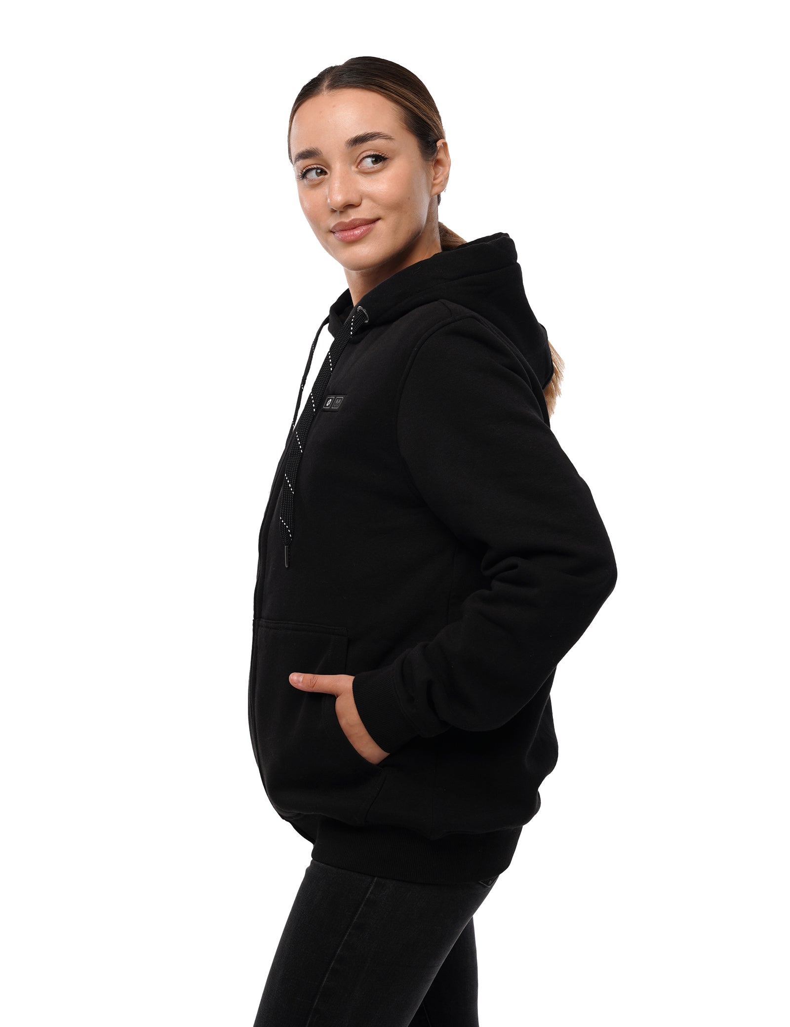 Women's Dual-Control Heated Hoodie - Black