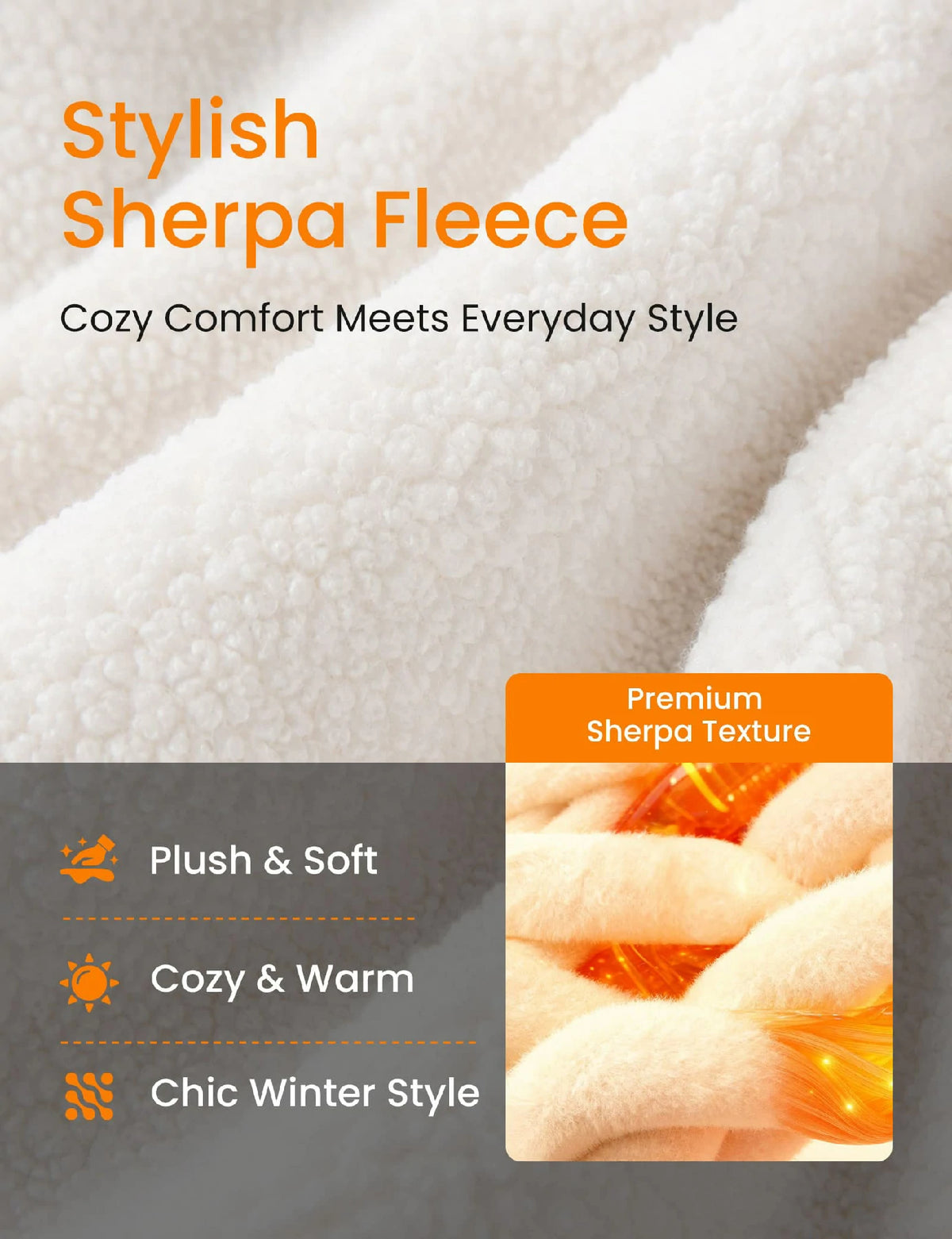 Womens Heated Sherpa Fleece Jacket 12V 16000mah Battery