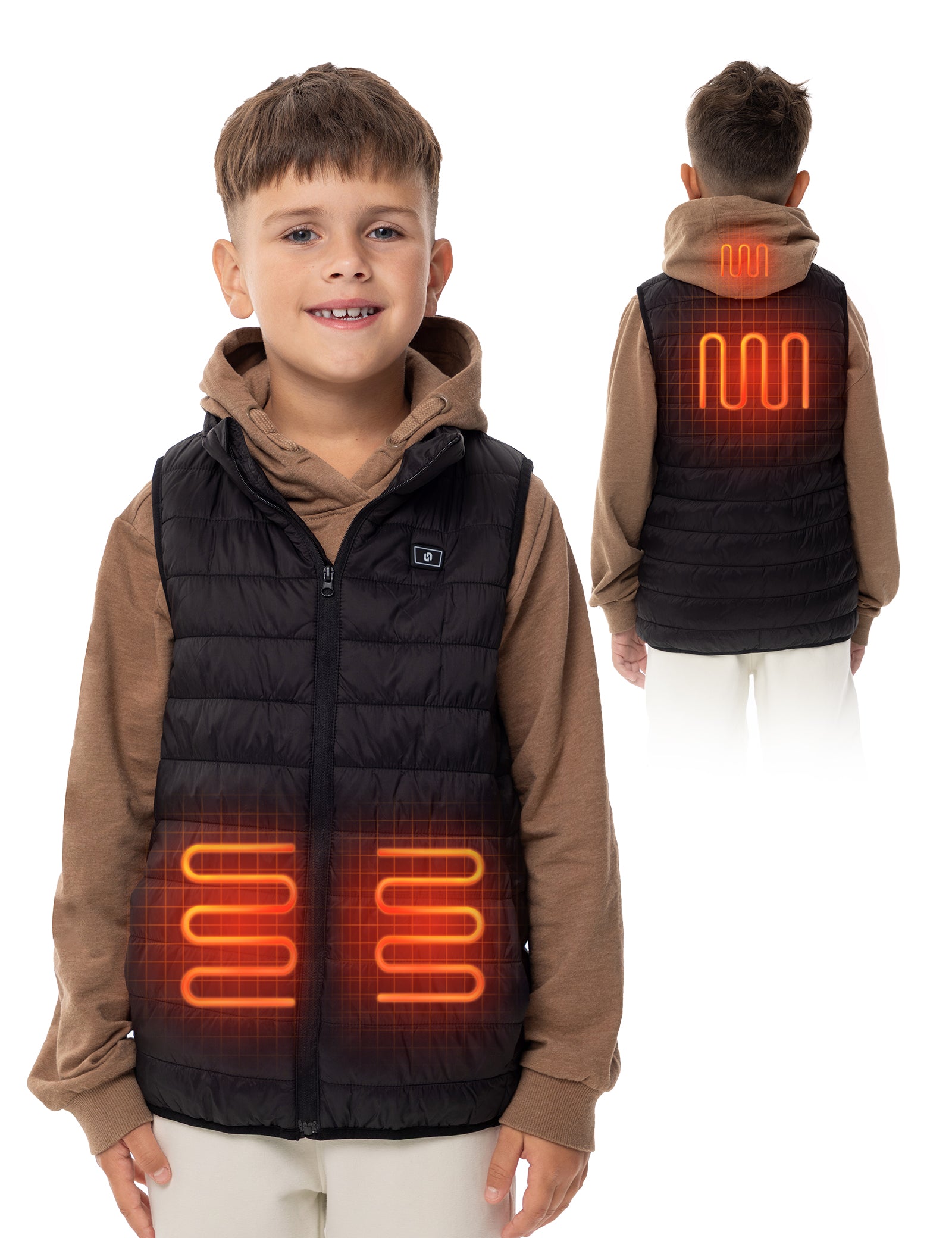 Boys Heated Vest - Black