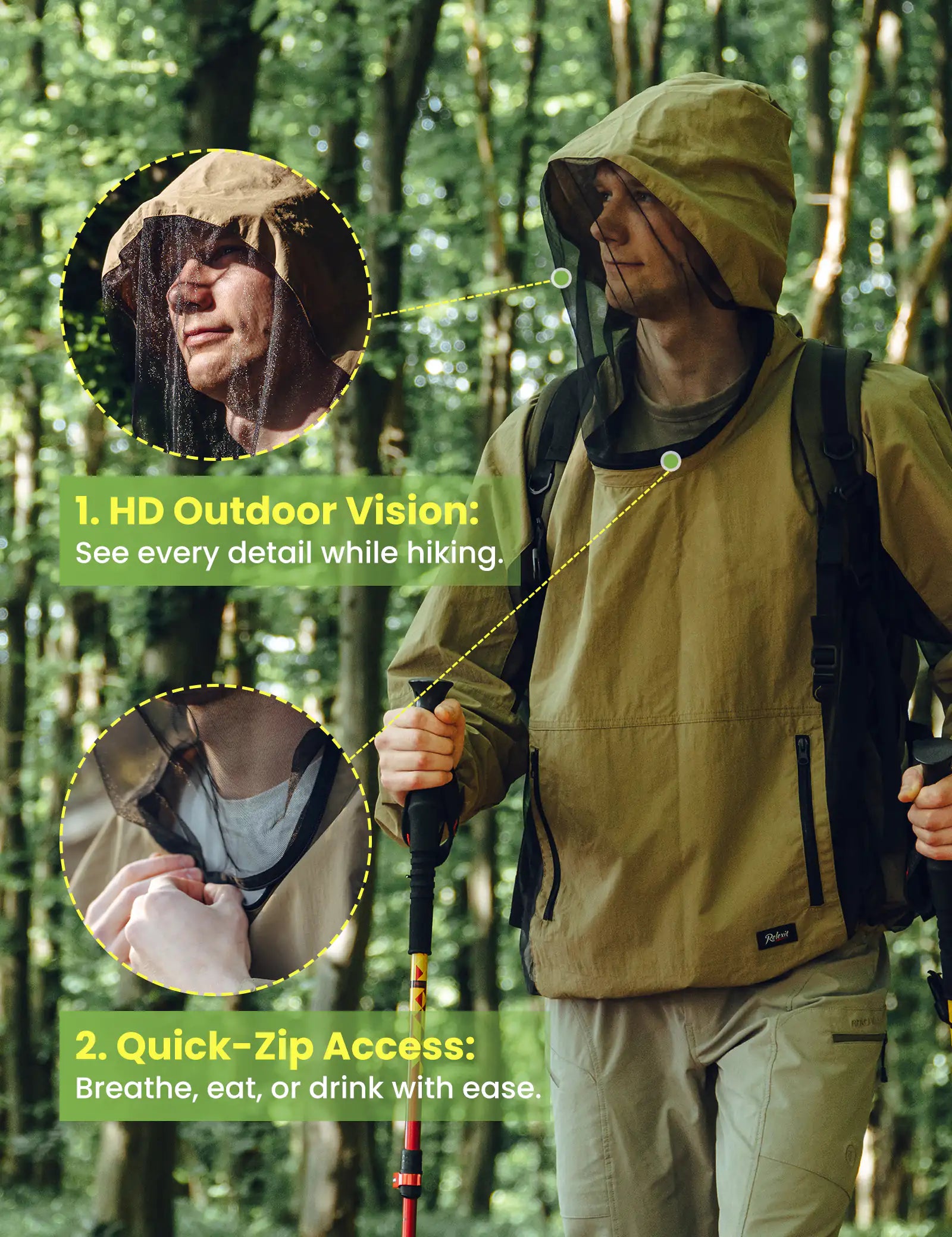 Relexit® Heavy-Duty Mesh Mosquito & Bug Jacket