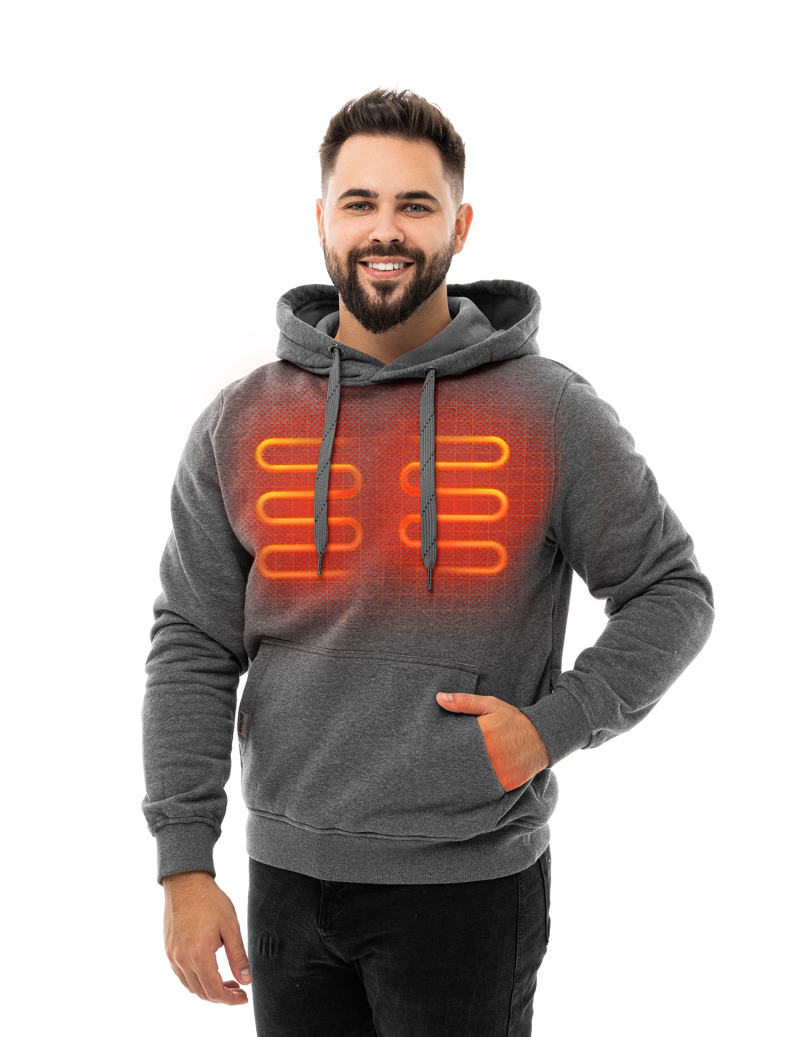 Men's Heated Pullover - Grey