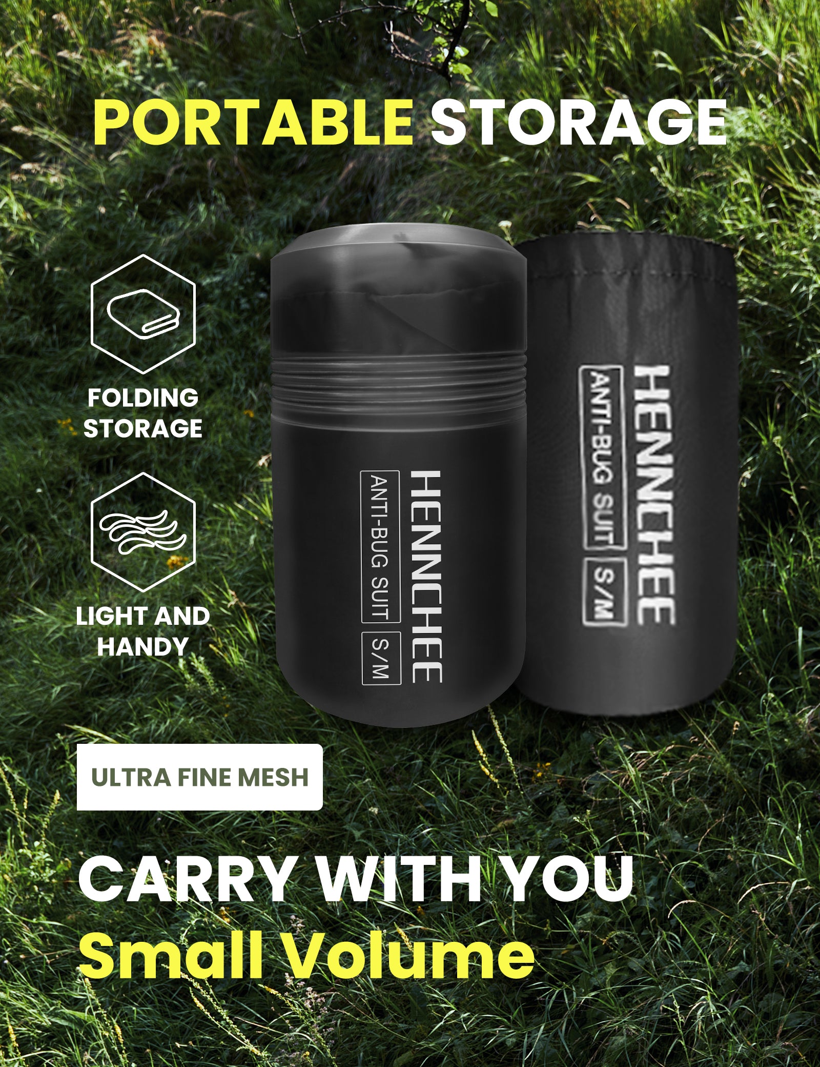 Unisex Chemical-Free Bug Proof Mosquito Jacket - Black