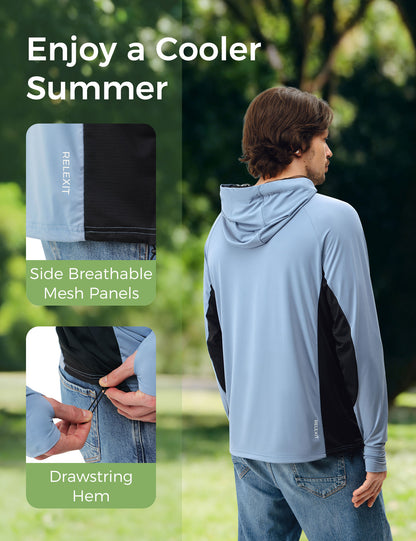 Men's UPF 50+ Sun Protection Bug Jacket - Blue