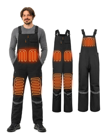 Men's Reflection Heated Bib Overalls with 12V 16000mah Battery