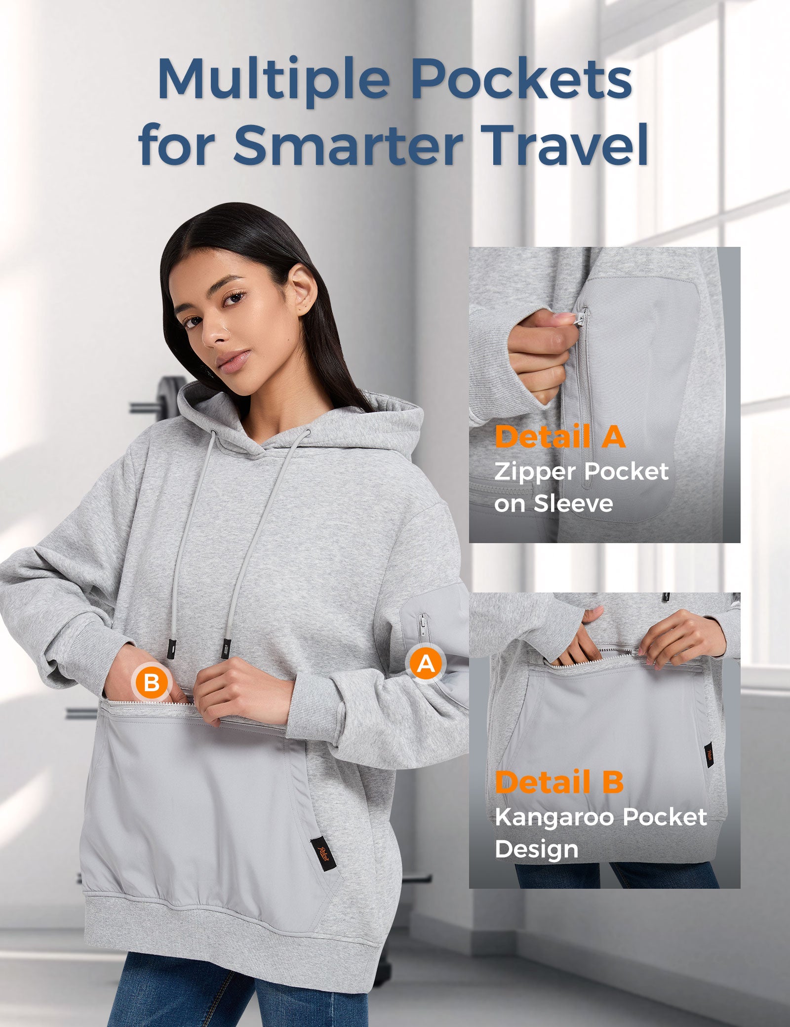 Relexit® All-in-One Airplane Travel Hoodie with Built-in Eye Mask