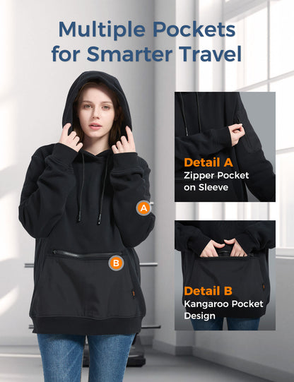 Relexit® All-in-One Airplane Travel Hoodie with Built-in Eye Mask