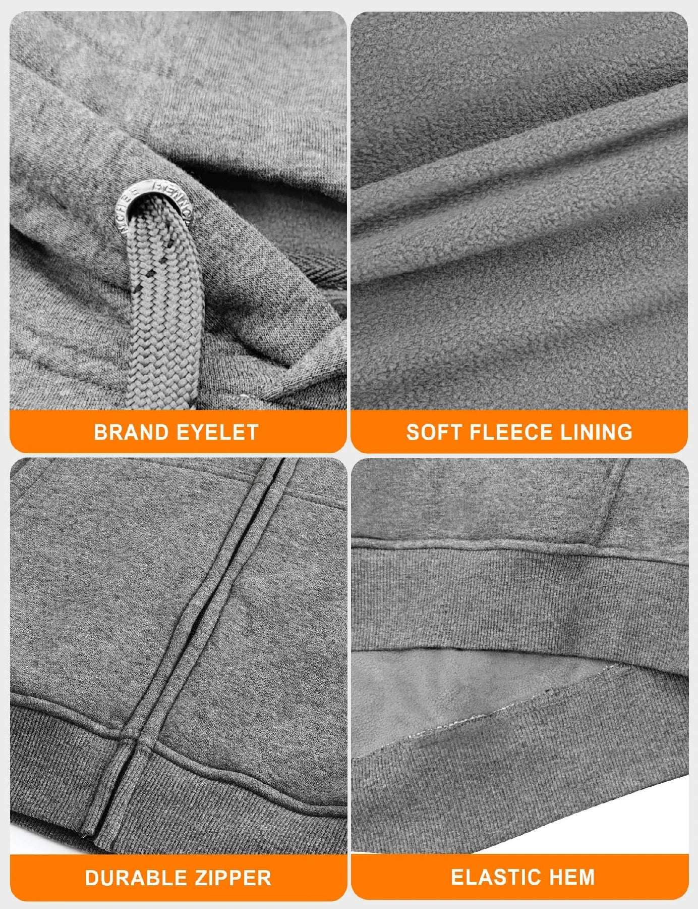 Sweat à capuche chauffant unisexe - Noir 