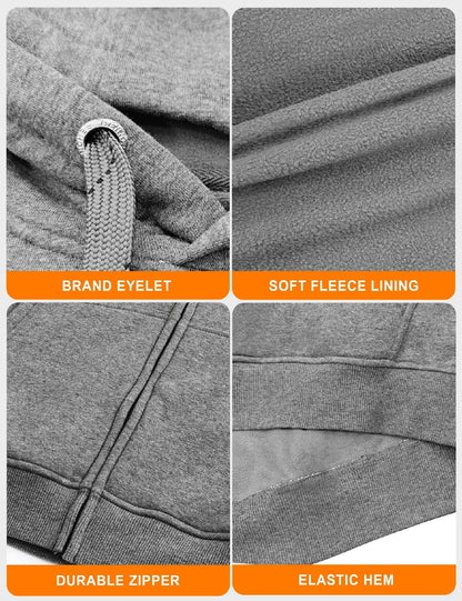 Sweat à capuche chauffant unisexe - Noir 