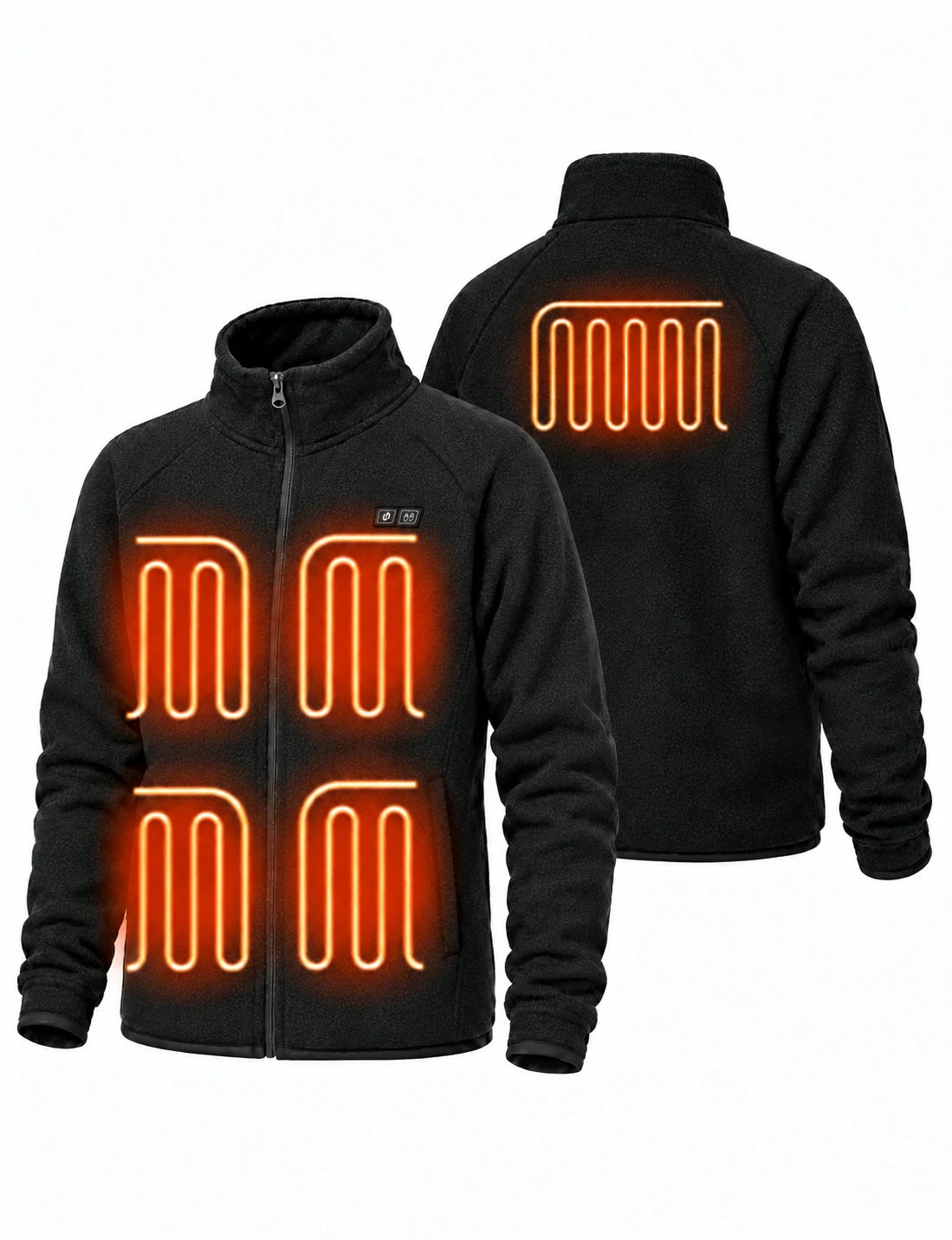 Men's Dual Control Heated Fleece Jacket with 12V 16000mah Battery