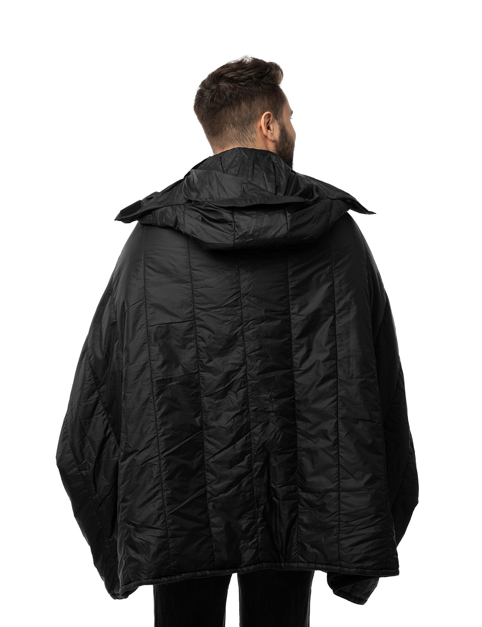 Unisex Heated Poncho - Black