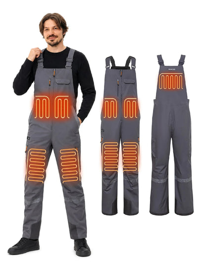 Men's Reflection Heated Bib Overalls with 12V 16000mah Battery