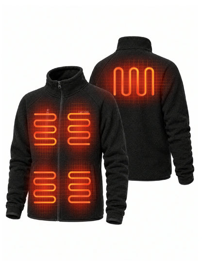 Women's Dual Control Heated Fleece Jacket with 12V 16000mah Battery