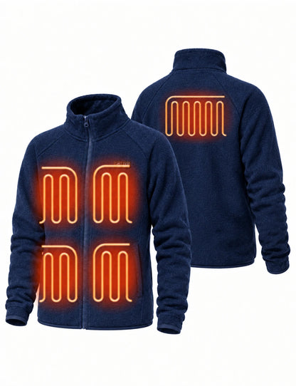 Men's Dual Control Heated Fleece Jacket with 12V 16000mah Battery