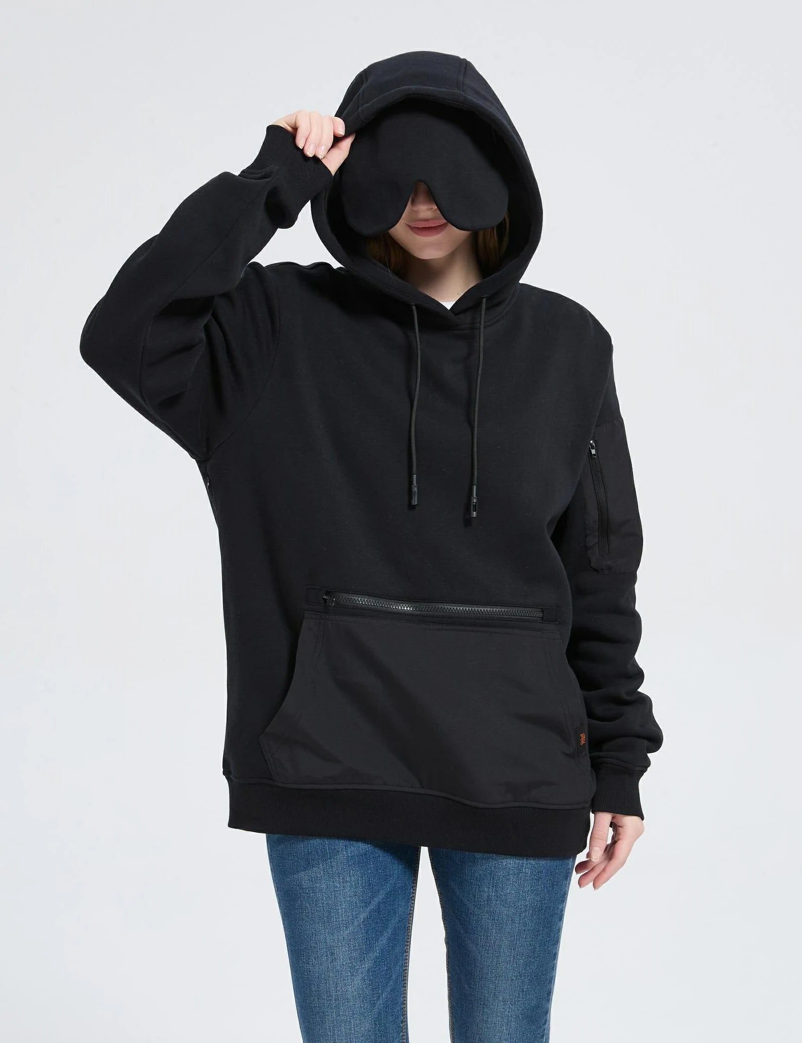 Relexit® All-in-One Travel Hoodie with Built-in Blackout Eye Mask – Unisex