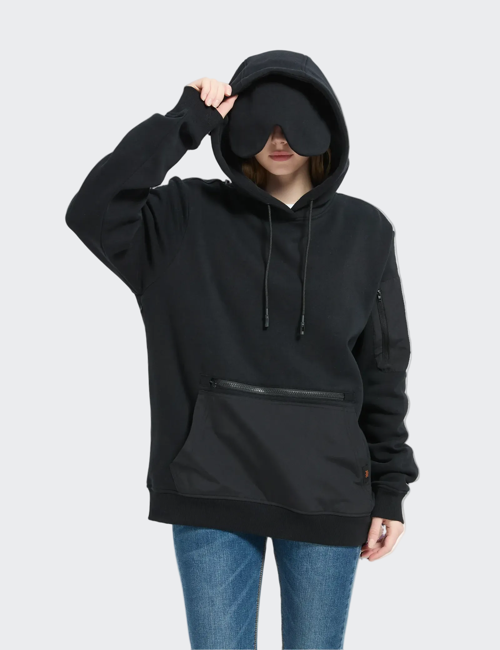 Relexit® All-in-One Airplane Travel Hoodie with Built-in Eye Mask