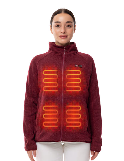 Veste polaire chauffante pour femmes noire (améliorée) 