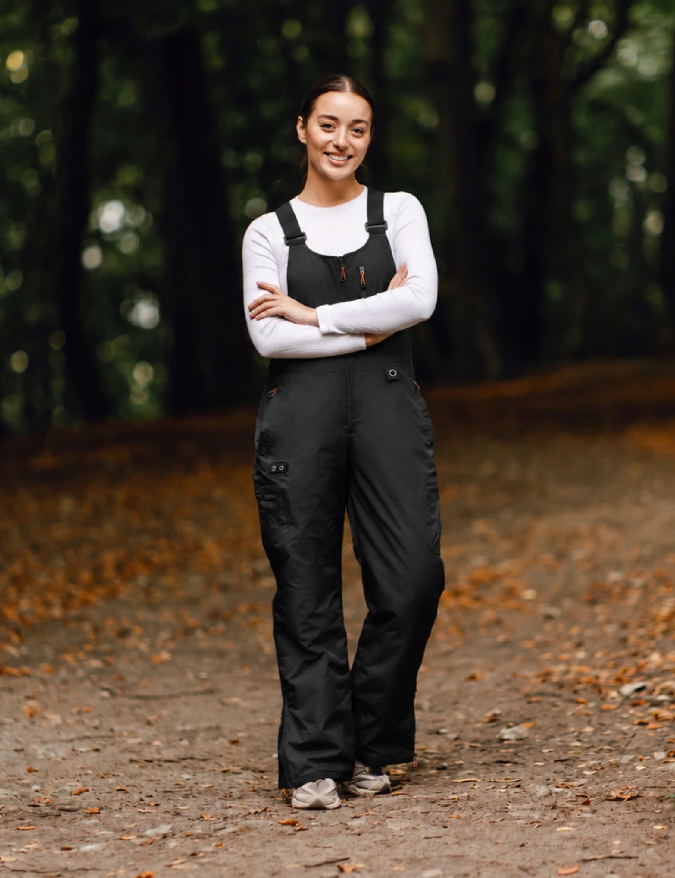 Women's Heated Bib Overalls with 12V Battery