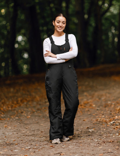 Women's Heated Bib Overalls with 12V Battery