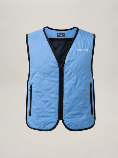 Cooling Vest with 12 Ice Packs - Blue