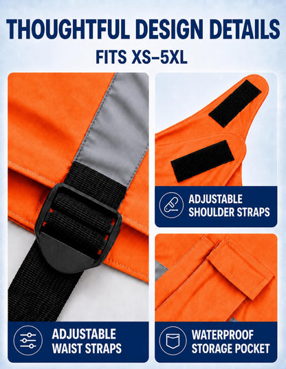 Reflective Cooling Vest with 12 Ice Packs - Blue